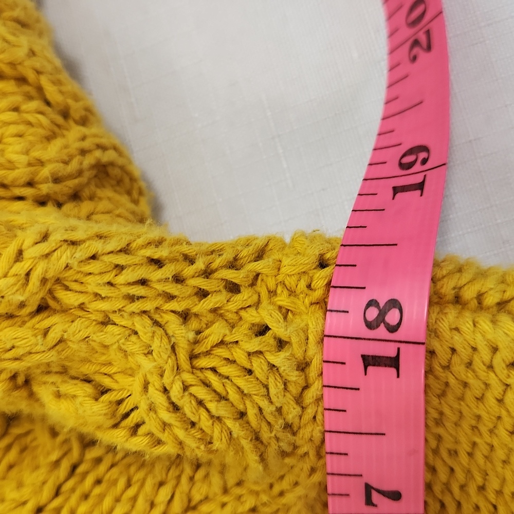 Zara Mustard Yellow Cable Knit Sweater. Size L - Picture 7 of 8
